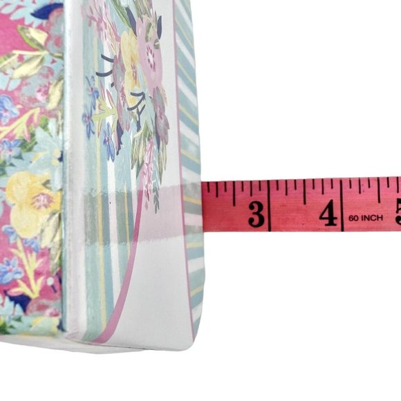 Nesting Boxes Set of 2 Blue White Flowers Ribbon Handle NEW - Picture 10 of 10